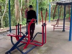 Having sizzling lovemaking with a individual trainer after a exercise.