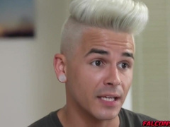 Andy gobbles and gags on every inch of Max massive pink cigar