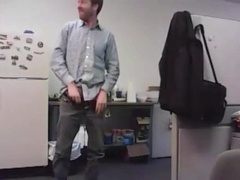 Big-Cocked Dad Strokes at the Office 3