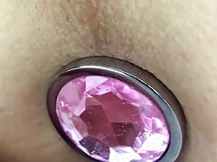 Butt Plug Insertion Close up