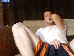 Massive cumshot, huge cumshot, jacking off