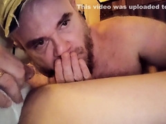 Webcamming Hairy Redneck Step dad Casually Sucks Boys Cock Thru His Tighty Whities Fly While Also Enjoying His Own Pit Stink