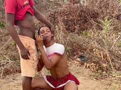 Amateur Nigerian guys get down to some hot gay blowjob action