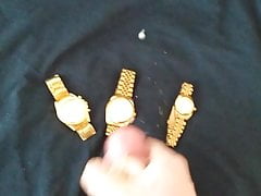 Cum on wrist-watch