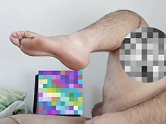 Young man does himself good while waiting for his next master