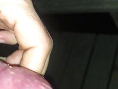 Naked Jogging in Nylon Stockings & Cock Balls Bondage