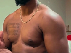 Witness me lubricant up my BIG BLACK COCK and taunt myself to the brim of insanity