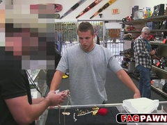 Watch this gorgeous guy get his ass drilled while blowing a hard cock