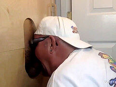 deep throating latin manmeat At The Gloryhole