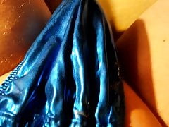 My shiny blue thong