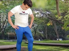 Huge cock cumshot in pants cum