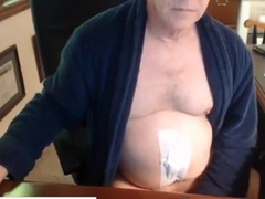 Nasty Granddad Jerking His Thick Rock Hard Fuck-Stick
