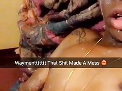 black boy splashes his face with cum (9'')