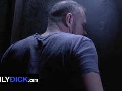 FamilyDick - Innocent youthfull twink Gets decorated In His Stepdad's Hot Cum After Gloryhole Blowjob