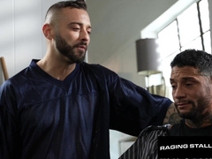 Naughty Barber Fucks Tattooed Customer - RagingStallion