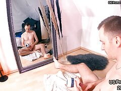 New sextoy test makes me shoot a huge load on the mirror!