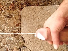 Cumshot outdoor