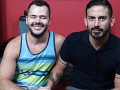 Bearded Handsome Latino Sucks A Huge Hunk Cock