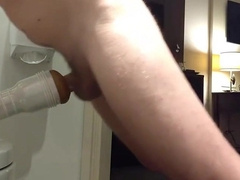 Amateur babe squeals while getting tight ass hole pumped with Jizm