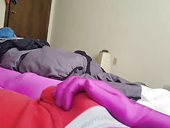 Zentai morning wank