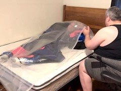 Gay bondage and discipline with breath control fun