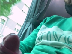 HIGHLY RISKY Public Wank Off on the BUS, Nearly CAUGHT and then continued to SPUNK