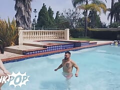 Rise And Shine By The Pool With Sculpted Guys Brysen And Riley Giving Their All - TWINKPOP