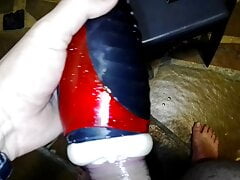 close up Fleshlight fuck massive cumshot