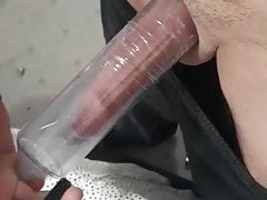 Pumping my big uncut cock