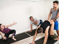 Dante Colle barebacked by his yoga instructor, Vadim Black