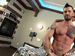 inked and pierced teddy fucks his partner after blowage