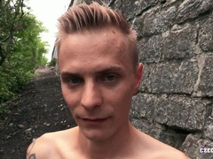 Skinny Czech boy fucked bareback in POV