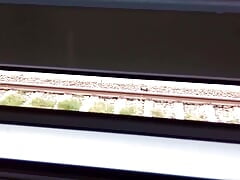 Adult Cinema Day 1 full shaved: Showering, naked on terrace, cruising, meeting stranger naked on stairs. Exhibitionist Tobi00815