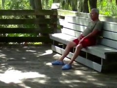 Lush nails silver dad outside