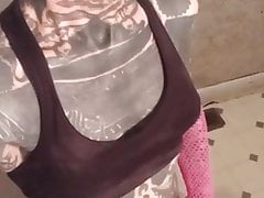 Sissy Fagg cocksucker looking in the mirror