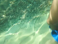 Underwater cumshot