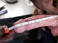 Bald black hunk Aaron Trainer is riding Amone Bane