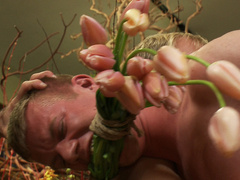 Ned Mayhem and Blake Daniels in a flower shop gangbang