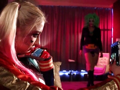 Strapon sex scene with Harley Quinn and female Joker