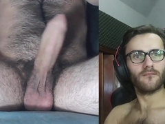 The answer! Bumder boy jerking with a huge 20-centimeter weenie, a yam-sized stream.