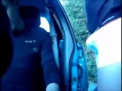 Blowing a guy at the car park and he cums on my face 5