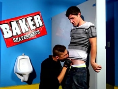 Horny lads use the locker room as their playground for gay kinks