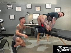 FistingInferno - Muscular Tattooer Rosebuded By Jock Knuckle