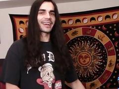 Straight thuggish dude wanking cock until spilling a load