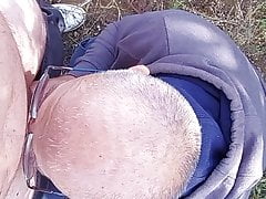 66 yo grandpa suck me in the forest