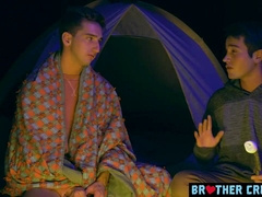 Outdoor fuck-fest by the fire with my STEPBROTHER