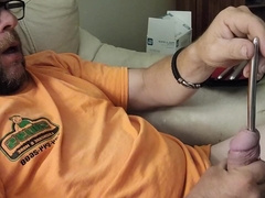 Sounding My Cock Till I Cum With 9-10mm Rod