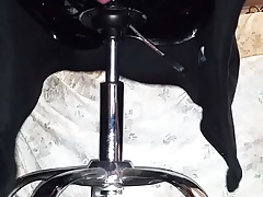 Horny chair fuck n cum