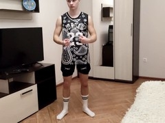 Here flexible twink flexing hot