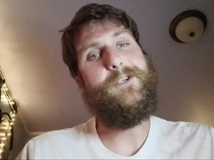 Messy chatting dom plays with his ample spunk-pump